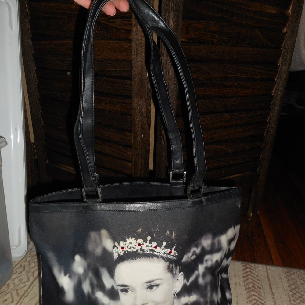 Vintage Y2K Audrey Hepburn print purse handbag - Picture 2 of 10
